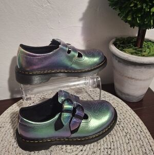 Dr Martens 8065 Kids Iridescent Mary Jane Shoes - Size 2.